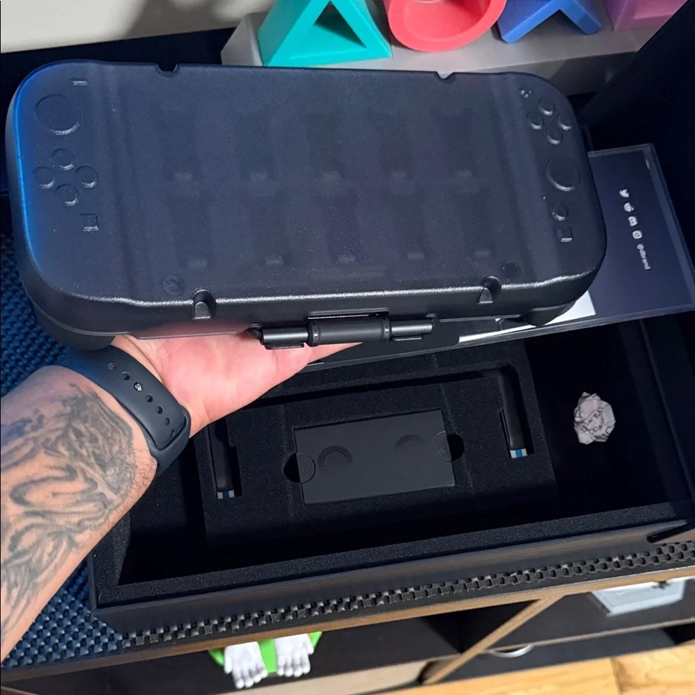 Black and Orange Gaming Console
